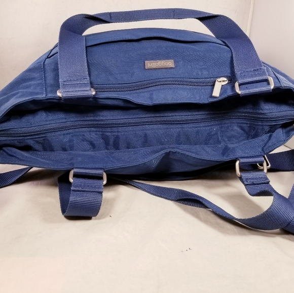 BAGGALLINI SLATE BLUE LAPTOP DOCTOR SATCHEL CROSSBODY NYLON PURSE SHOULDER BAG - Picture 6 of 12